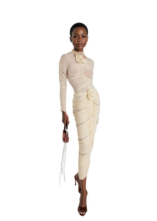 Elegant Ruched Top in Ivory