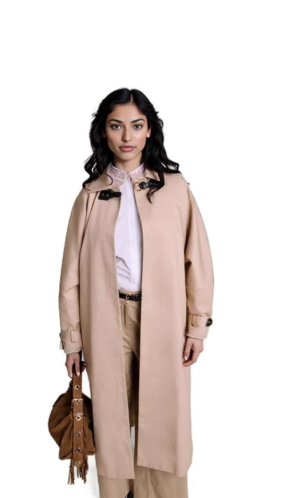Calf Length Cotton Trench Coat