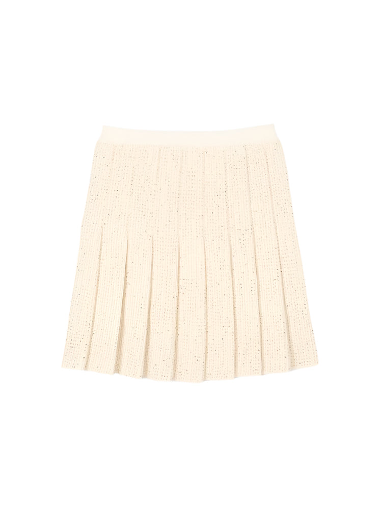 Sequined Pleated Mini Skirt