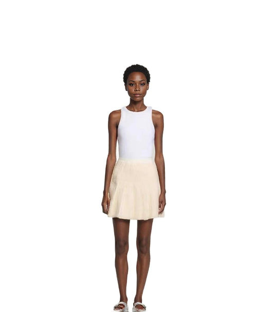 Sequined Pleated Mini Skirt