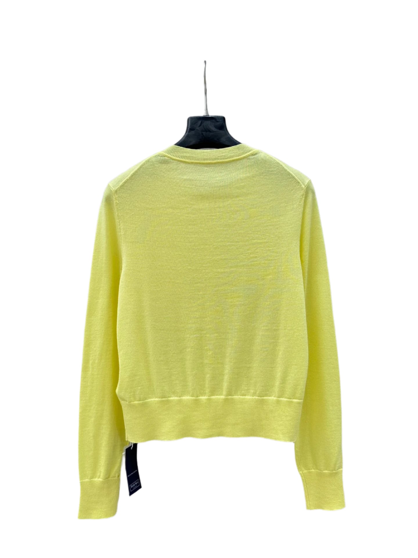 Sunny Yellow Linen Cardigan with 3D Flowers