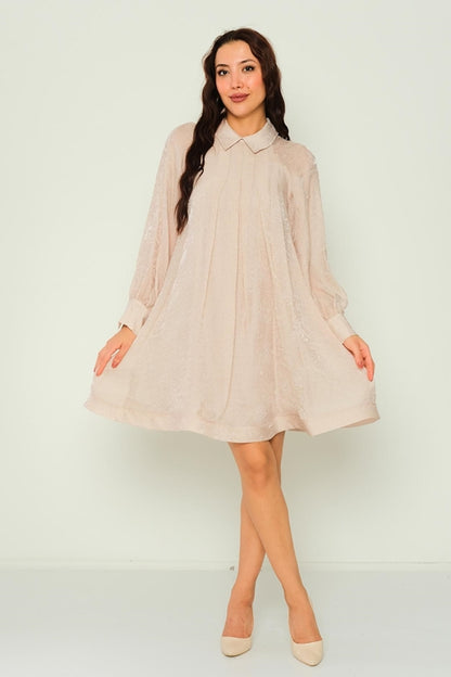 Peter Pan Collar Flared Dress