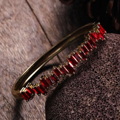 Bracelet with Oblong Inlayed Zircon