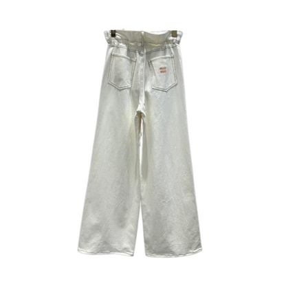 Paperbag Style Denim Pants