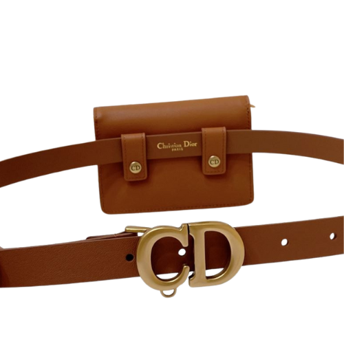 Belt with Bag in Leather Suede