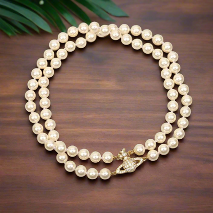 18K Gold Plated Pearl Necklace