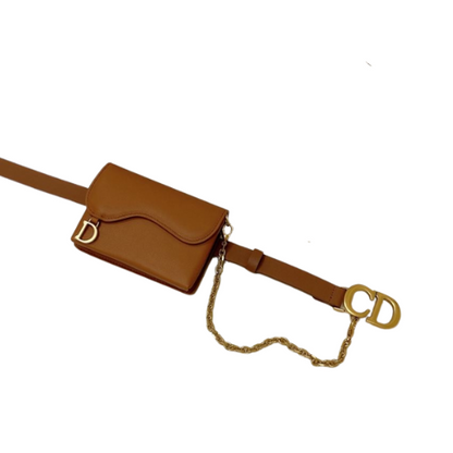 Belt with Bag in Leather Suede