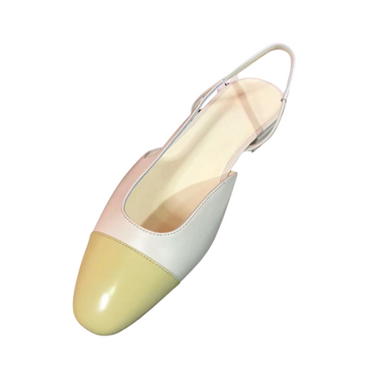 Classic Dual Tone Slingbacks in Genuine Leather