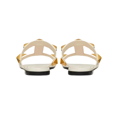 Roman Style Sandals in White Genuine Leather