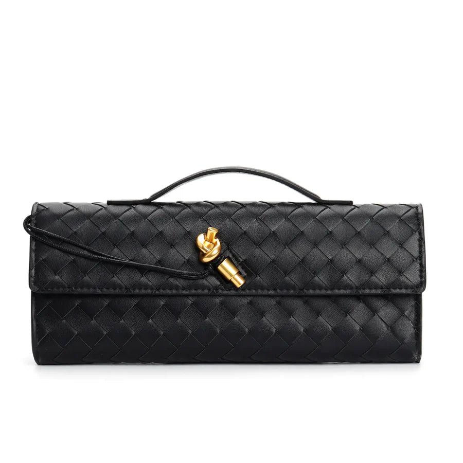 Braided Genuine Leather Clutch Bag