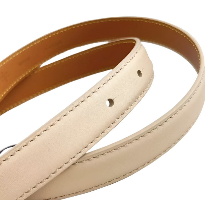 Double Stitched Genuine Leather Belt