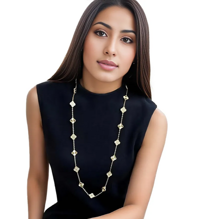 18K Gold Plated Clover Necklace