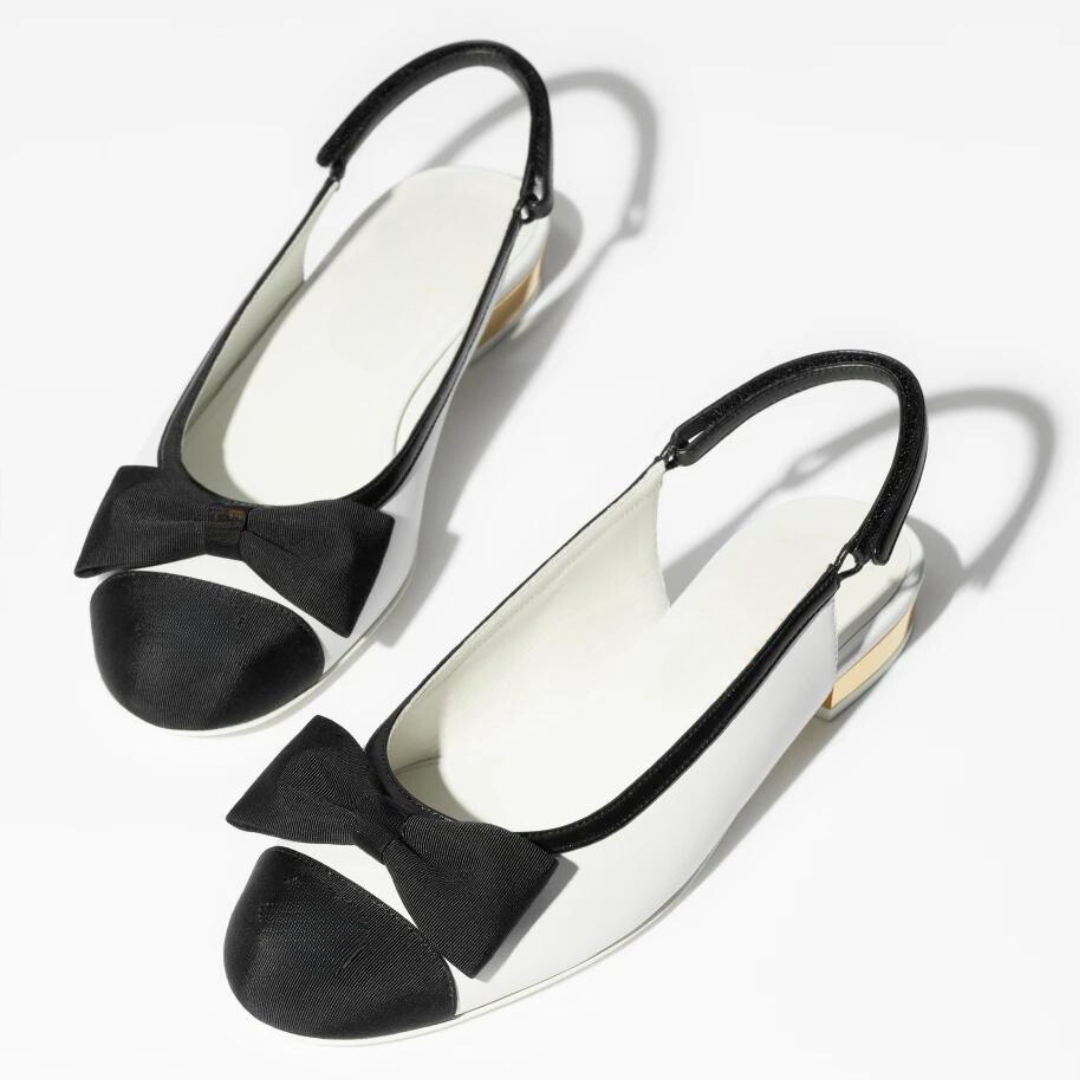 Classic Round Toe Slingbacks in Genuine Leather