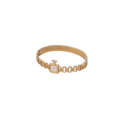 18K Gold Plated Geometric Bangle