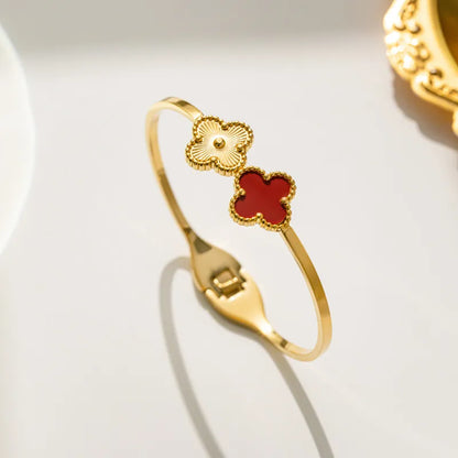 18K Gold Plated Clover Leaf Bracelet