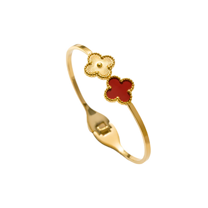 18K Gold Plated Clover Leaf Bracelet