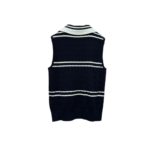 Sleeveless Cardigan Top in Wool