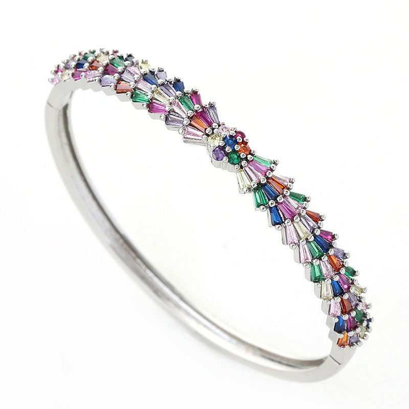 Bracelet Embellished with Bright Coloured Zircon