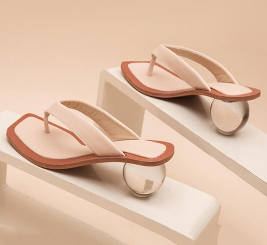 Sandals with Transparent Heel