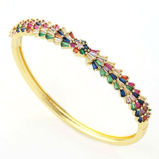 Bracelet Embellished with Bright Coloured Zircon