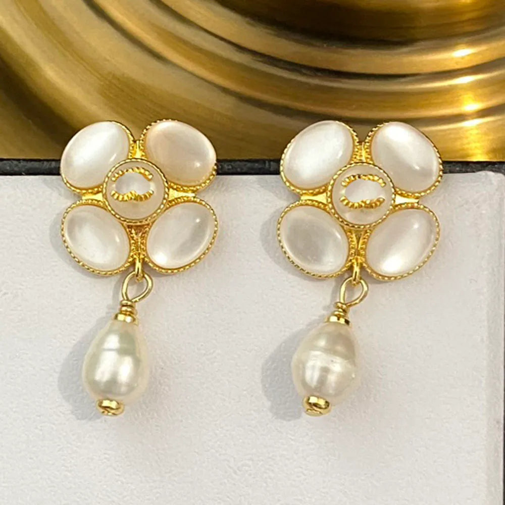 18K Gold Plated Pearl Earrings