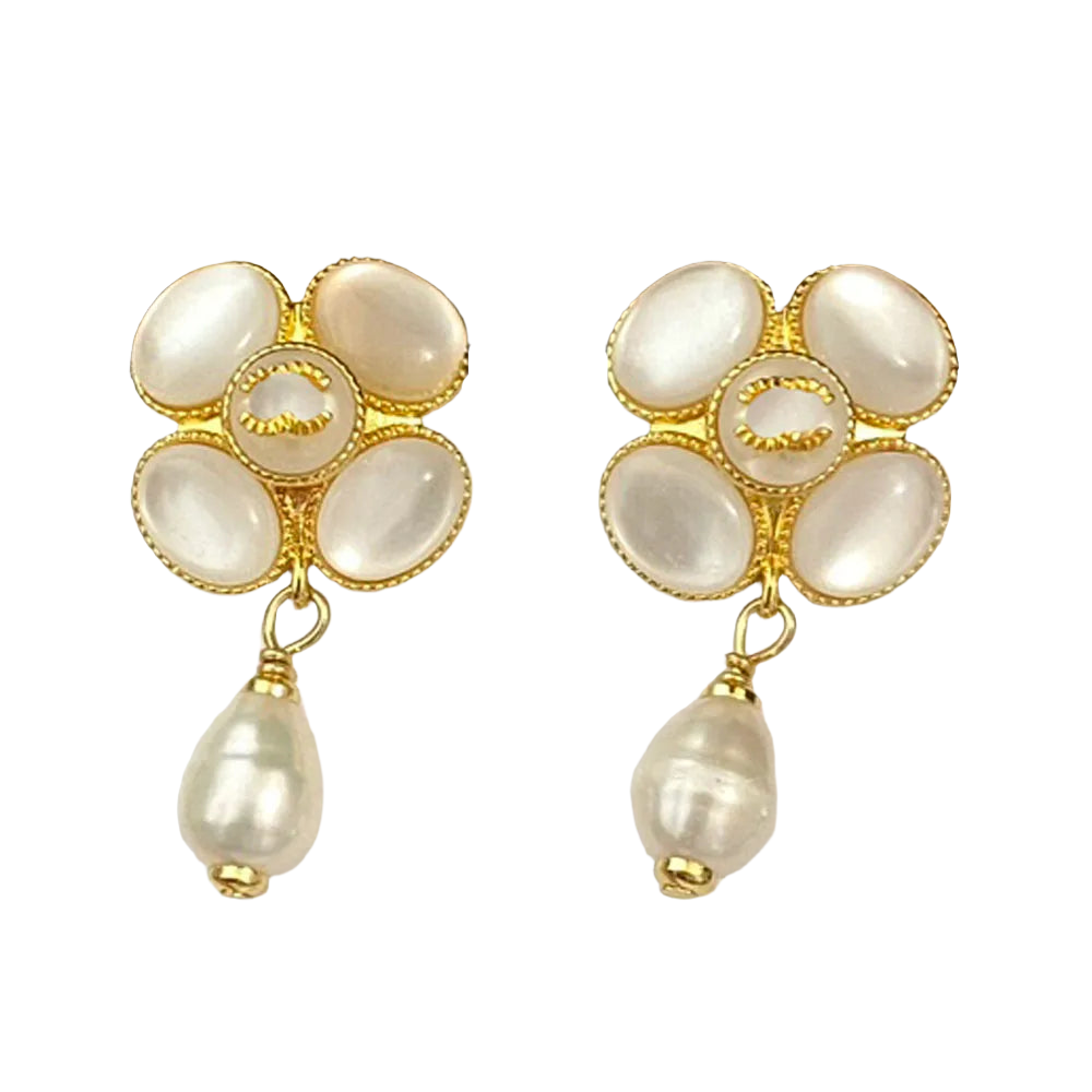 18K Gold Plated Pearl Earrings