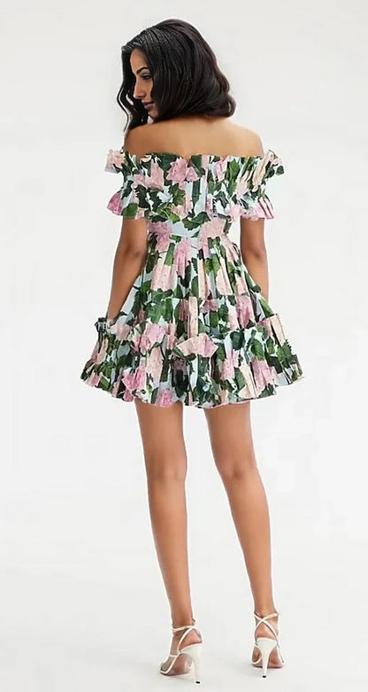 Mini Dress with Ruffles