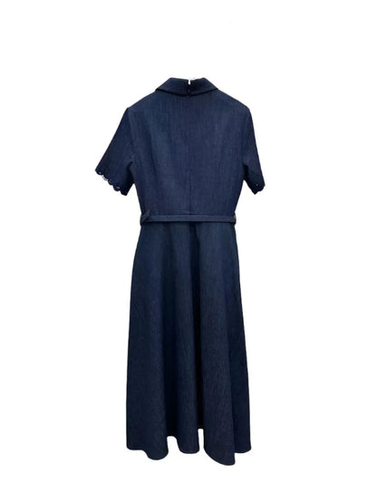 Midi Shirt Dress in Denim