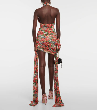 Summer Garden Floral Halter Top