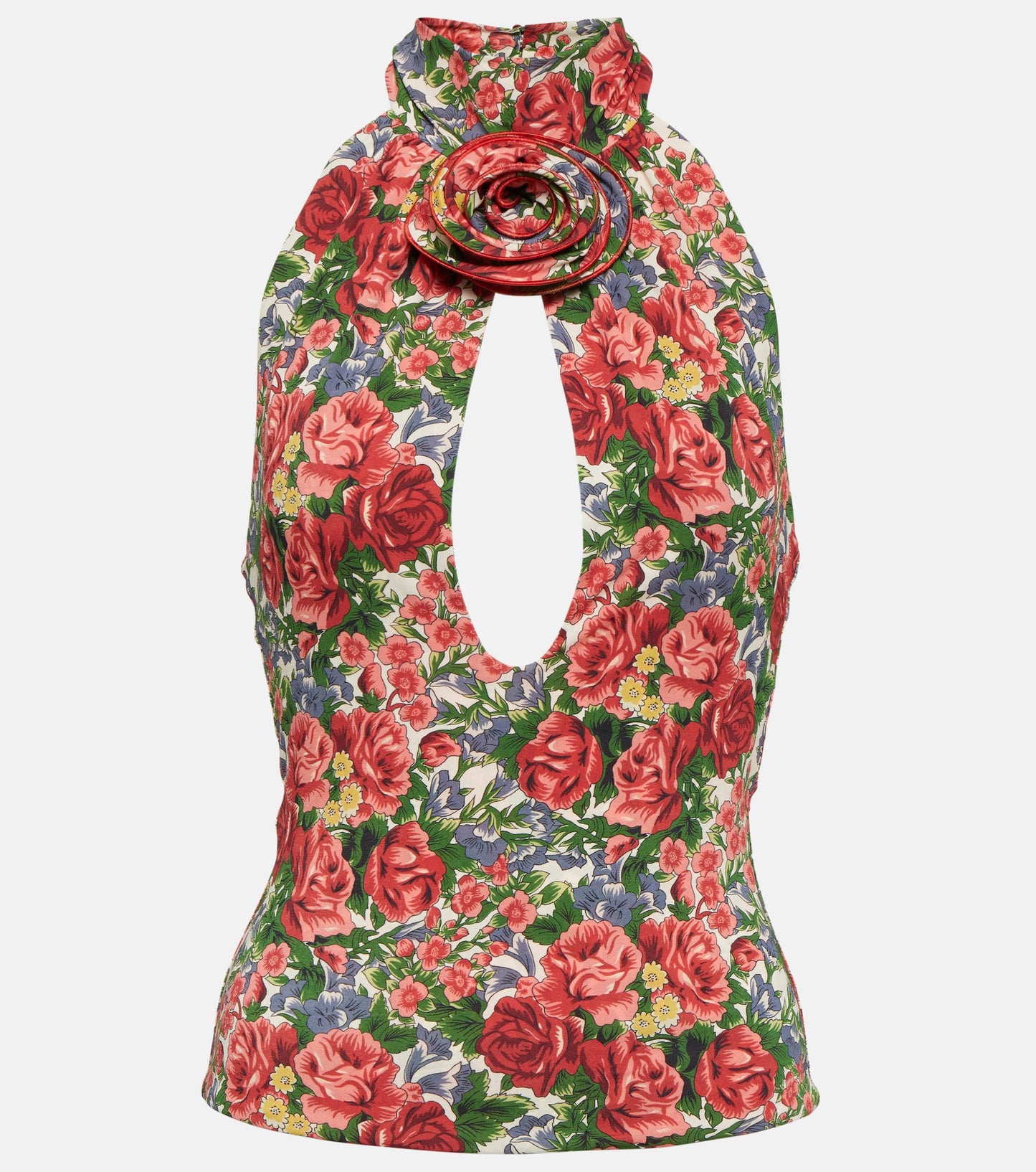 Summer Garden Floral Halter Top