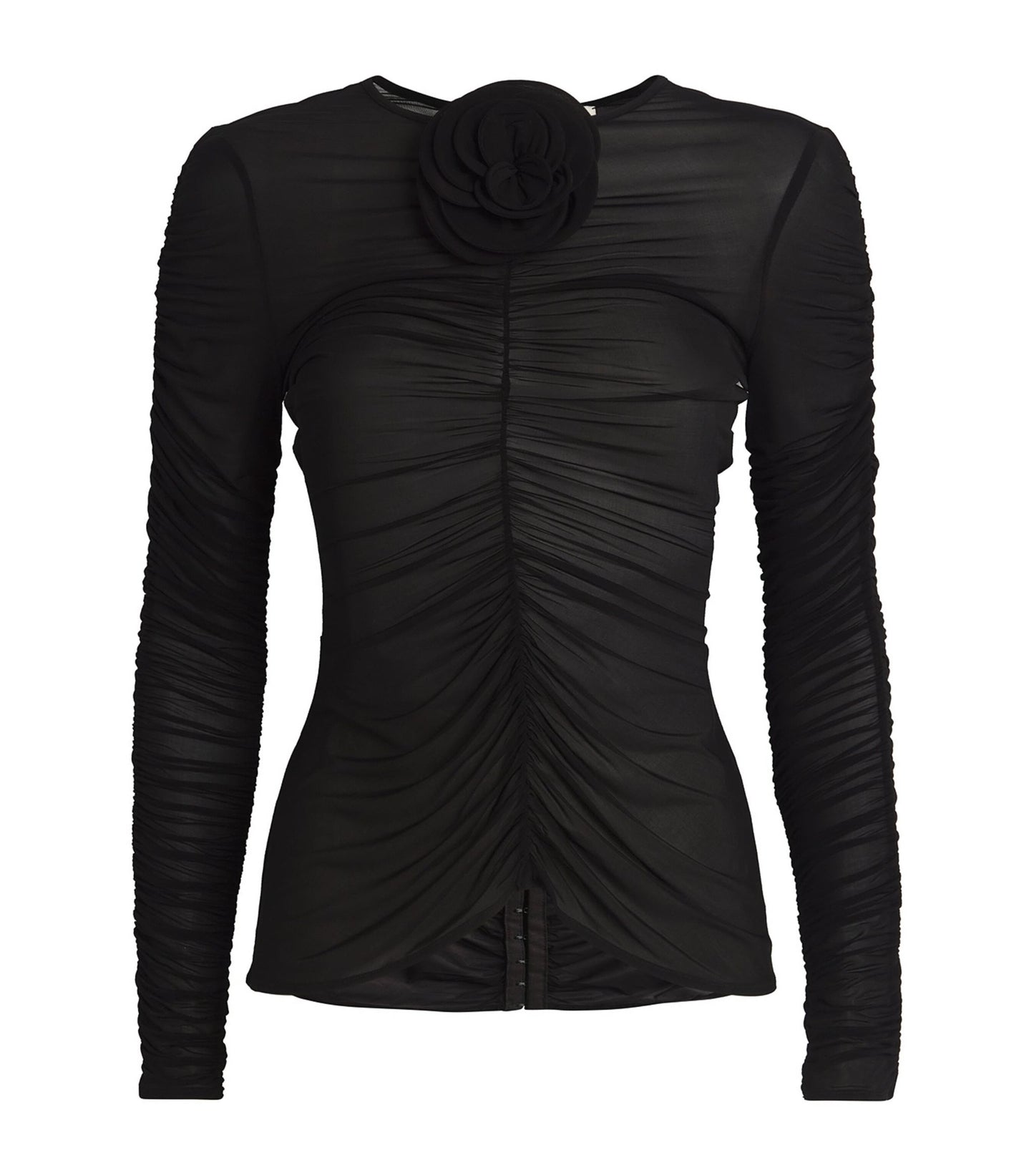 Elegant Ruched Top in Black