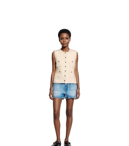Sequined Vest with Silver Accents