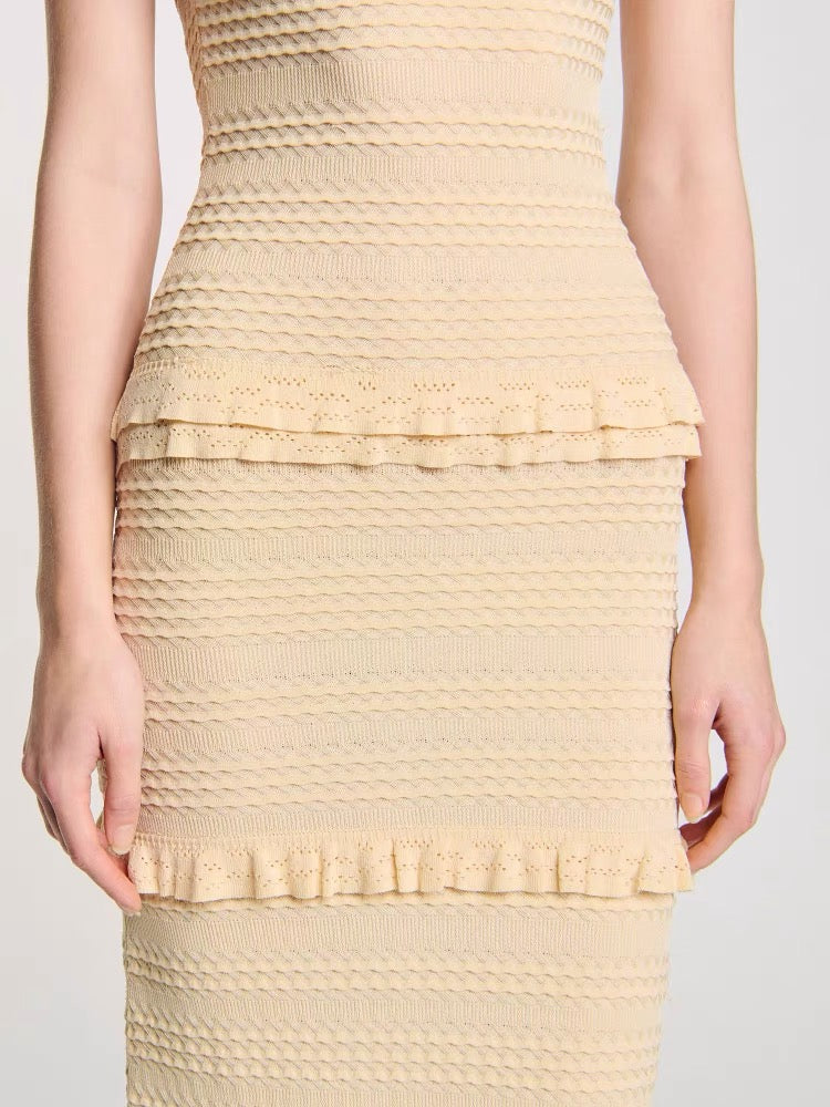 Elegant Tea-Length Pencil Dress