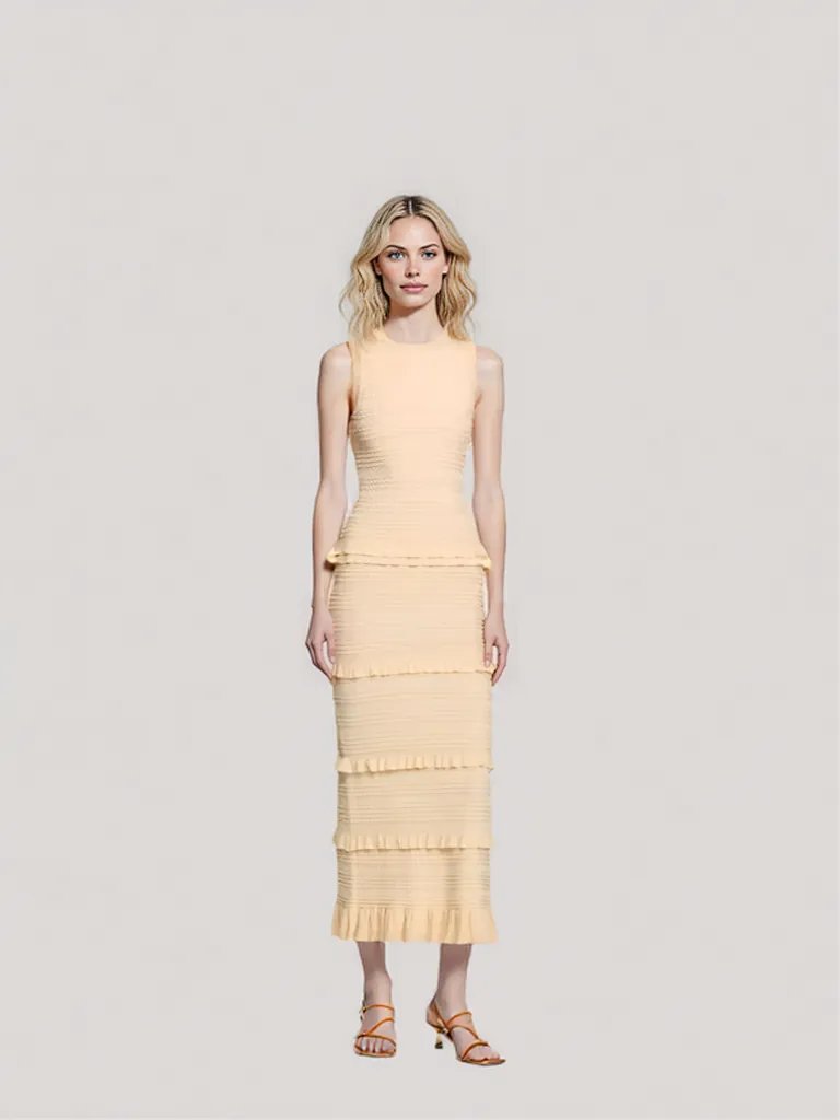 Elegant Tea-Length Pencil Dress