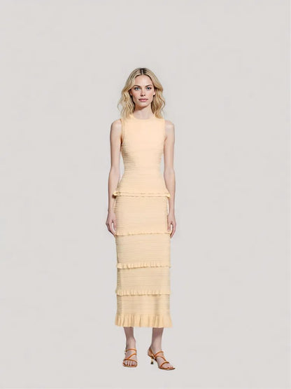 Elegant Tea-Length Pencil Dress