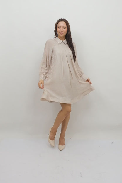 Peter Pan Collar Flared Dress