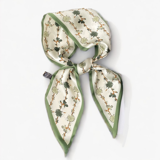 Foulard Scarf with Floral Print